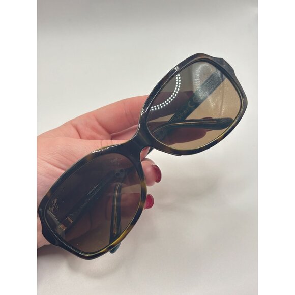 Maui Jim Polarized Sunglasses Tortoise Frame Brown Lenses - Picture 10 of 14